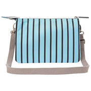 Borsa a tracolla Roka Carnaby XL in tela riciclata - Striscia blu