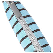 Borsa a tracolla Roka Carnaby XL in tela riciclata - Striscia blu