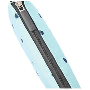 Borsa a tracolla Roka Carnaby XL in tela riciclata - Cuori blu/blu