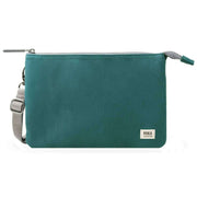 Roka Carnaby XL Recycled Canvas Crossbody Bag - Teal Blue