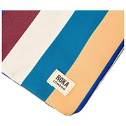 Borsa a tracolla Roka Carnaby XL in tela riciclata - Strisce larghe multicolore