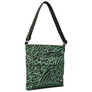 Borsa a tracolla media in tela riciclata Roka Kennington B - Verde carciofo