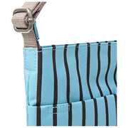 Borsa a tracolla media Roka Kennington B in tela riciclata - striscia blu