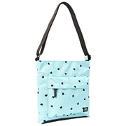 Borsa a tracolla media Roka Kennington B in tela riciclata - Cuori blu/blu
