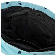 Borsa a tracolla media Roka Kennington B in tela riciclata - Cuori blu/blu