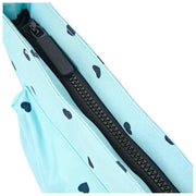 Borsa a tracolla media Roka Kennington B in tela riciclata - Cuori blu/blu
