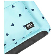 Borsa a tracolla media Roka Kennington B in tela riciclata - Cuori blu/blu