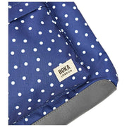 Borsa a tracolla media in tela riciclata Roka Kennington B - Pois blu scuro