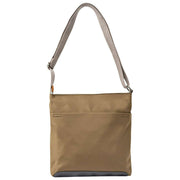 Borsa a tracolla media in nylon riciclato Roka Kennington B - Marrone militare