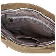 Borsa a tracolla media in nylon riciclato Roka Kennington B - Marrone militare