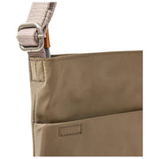 Borsa a tracolla media in nylon riciclato Roka Kennington B - Marrone militare