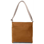 Borsa a tracolla media in nylon riciclato Roka Kennington B - Marrone biscotto
