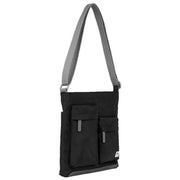 Roka Kennington M Medium Recycled Nylon Crossbody Bag - Black