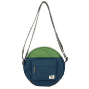 Roka Paddington B Creative Waste Two Tone Recycled Canvas Crossbody Bag - Deep Blue/Foliage Green