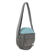 Roka Paddington B Creative Waste Two Tone Recycled Nylon Crossbody Bag - Graphite Grey/Spearmint Blue