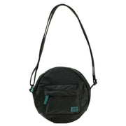 Roka Paddington B Small All Black Recycled Nylon Crossbody Bag - Black/Teal