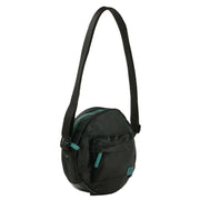 Roka Paddington B Small All Black Recycled Nylon Crossbody Bag - Black/Teal