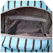 Borsa a tracolla grande Roka Willesden B in tela riciclata - striscia blu