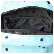 Borsa a tracolla grande Roka Willesden B in tela riciclata - Cuori blu/blu