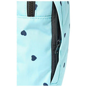 Borsa a tracolla grande Roka Willesden B in tela riciclata - Cuori blu/blu
