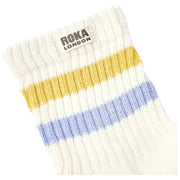 Calzini Roka Windosr Stripe Crew - Giallo estivo/Cardo