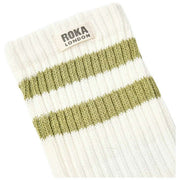 Calzini Roka Windsor Stripe Crew - Verde avocado