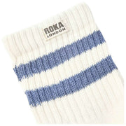 Calzini Roka Windsor Stripe Crew - Blu costiero