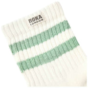 Calzini Roka Windsor Stripe Crew - Verde Matcha