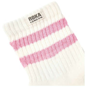 Calzini Roka Windsor Stripe Crew - Garofano rosa