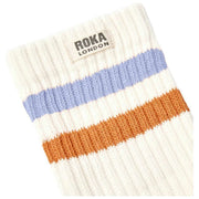 Calzini Roka Windsor Stripe Crew - Cardo/Arancione bruciato