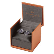 Simon Carter Bouqet Cufflinks - Silver/Navy