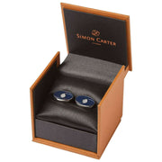 Gemelli con occhio ovale Simon Carter - Blu marino/Argento