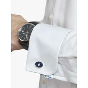 Gemelli con occhio ovale Simon Carter - Blu marino/Argento