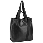 Smith and Canova Smooth Leather Tote Bag - Black