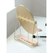 Specchio da toeletta Stackers e supporto per gioielli - Blush/Oro
