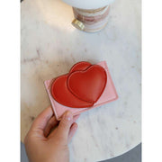 Porta carte Stackers Heart - rosa/rosso