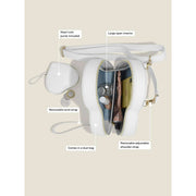 Borsa a tracolla Stackers Heart - Pebble bianco