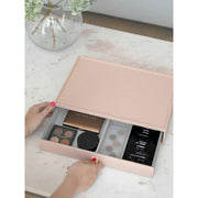 Organizer per trucco a cassetto supersize Stackers - Blush/Oro