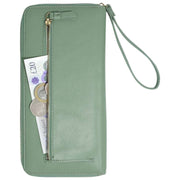 Porta passaporto Stackers Wave Family - verde schiuma di mare