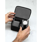 Scatola porta orologi da viaggio media con cerniera Stackers - nera