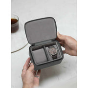 Scatola porta orologi da viaggio media con cerniera Stackers - Grigio ardesia