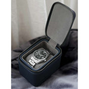 Mini scatola per orologi da viaggio con cerniera Stackers - blu navy