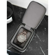 Mini scatola per orologi da viaggio con cerniera Stackers - Grigio ardesia