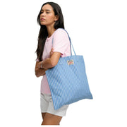 Borsa tote a righe Oxford Superdry & Co - Broker Blue Stripe