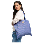 Borsa tote Oxford a righe Superdry & Co - Broker Navy/Righe rosa