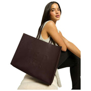 Borsa Iconna Webbing extra large di Ted Baker - Marrone Cioccolato