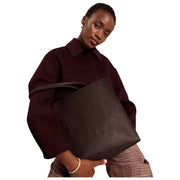 Borsa Icony Webbing grande di Ted Baker - Marrone Cioccolato