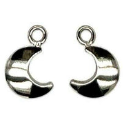 Ti2 Titanium Moon Charms - Natural Polished Silver