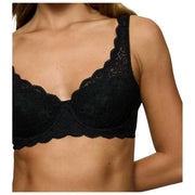 Reggiseno in pizzo imbottito con ferretto Triumph Amourette - Nero