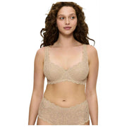 Reggiseno in pizzo imbottito con ferretto Triumph Amourette - Pelle Beige